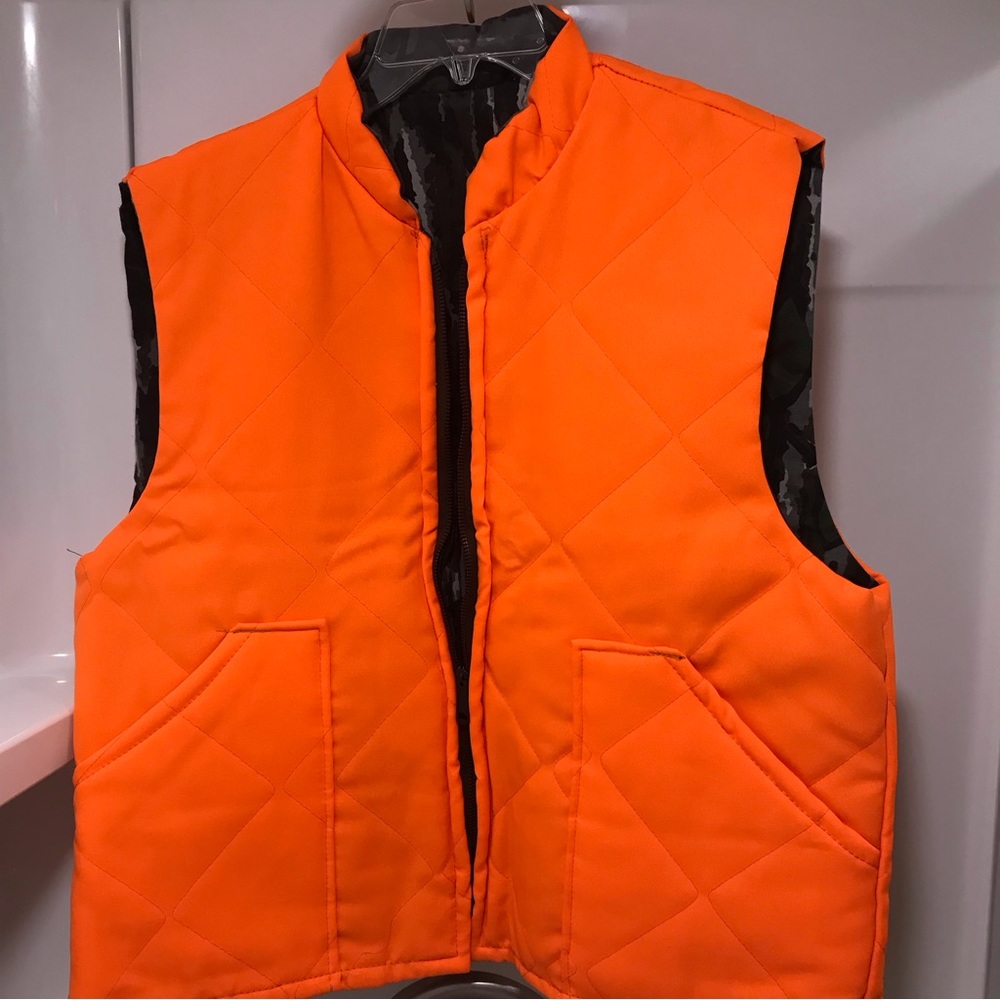 Orange hunting vest